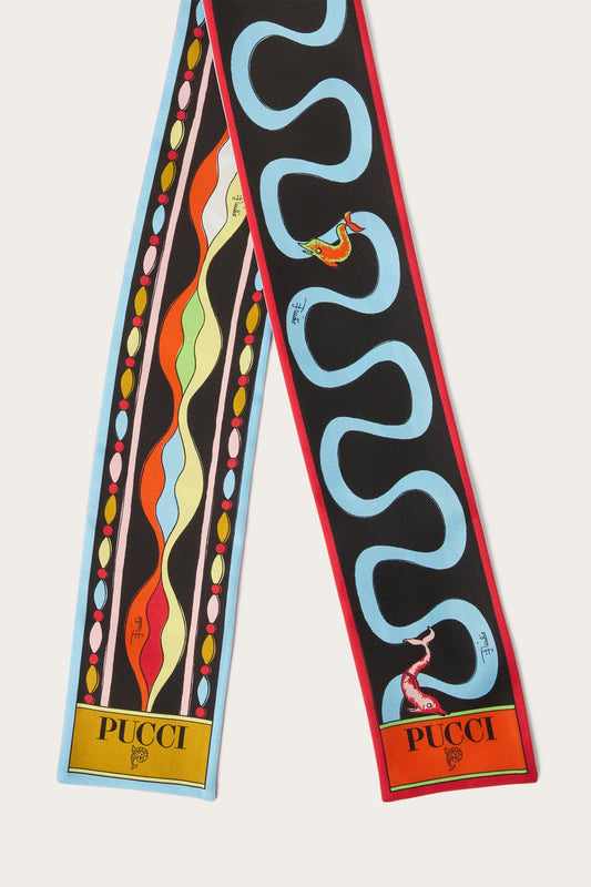 Mixed Print Silk Bandeau