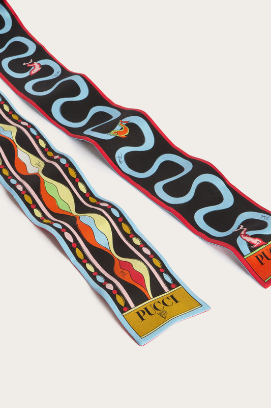Mixed Print Silk Bandeau