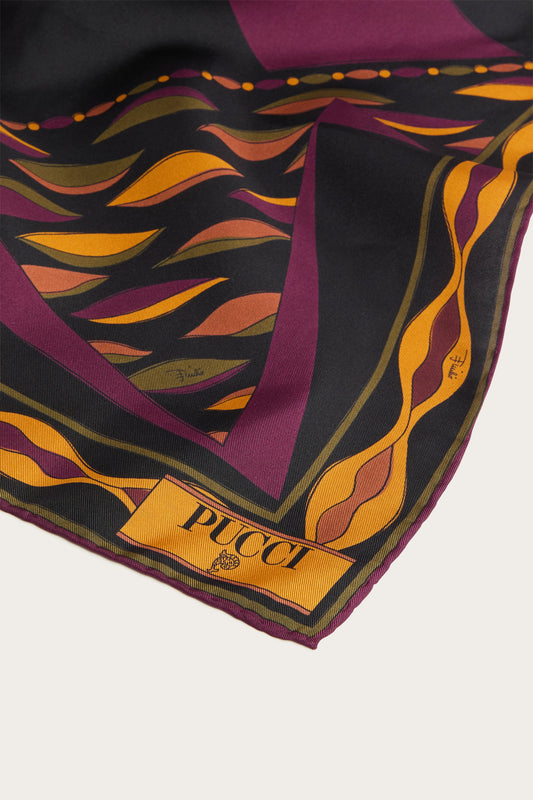 Mixed Print Silk Scarf