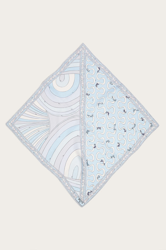 Onda and Iride Print Silk Scarf