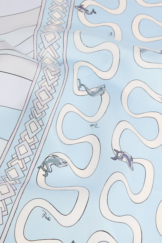 Onda and Iride Print Silk Scarf