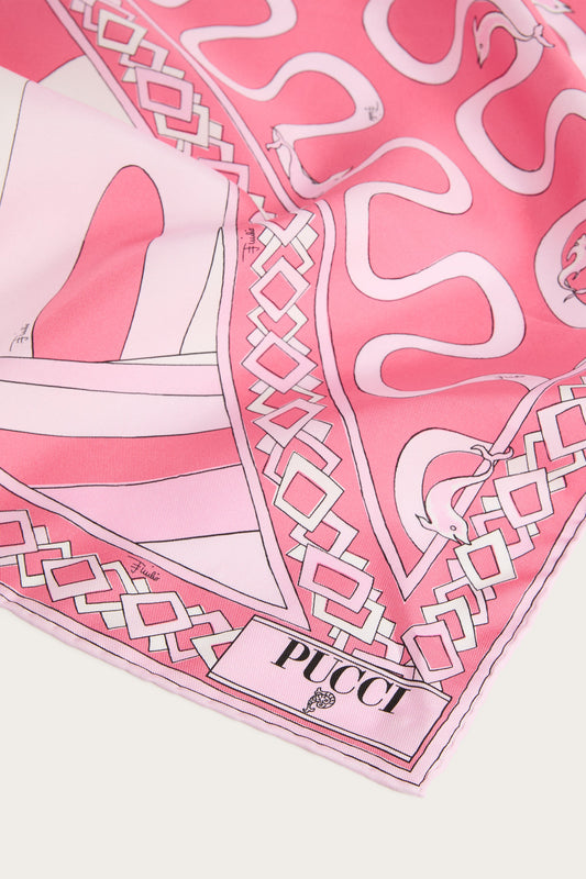 Onda and Iride Print Silk Scarf
