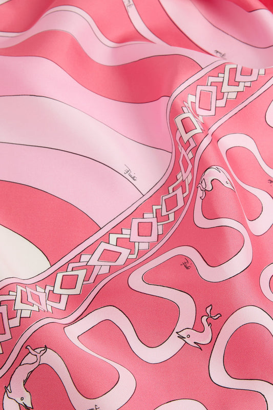Onda and Iride Print Silk Scarf