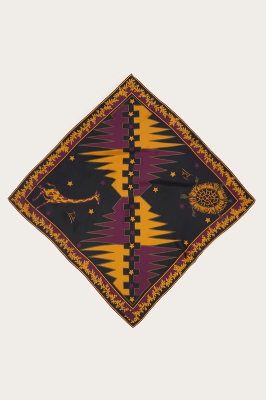 Valdimontone Print Silk Scarf