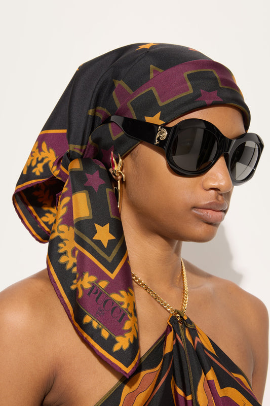 Valdimontone Print Silk Scarf