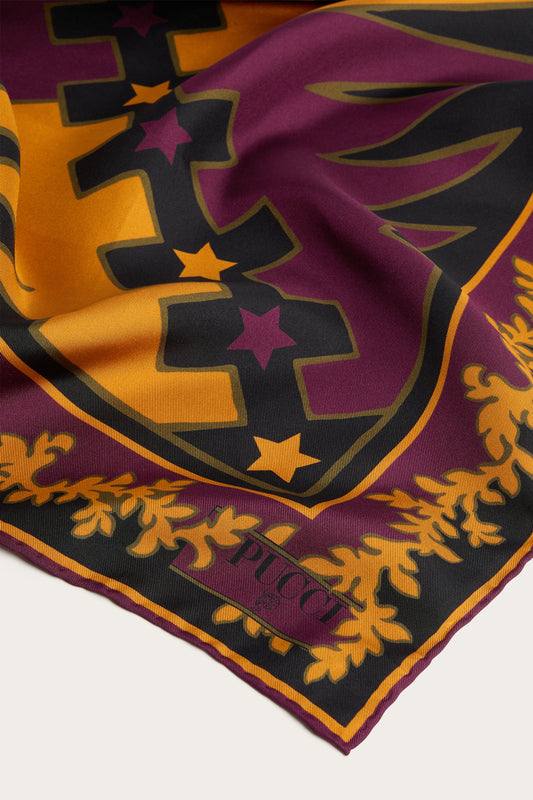 Valdimontone Print Silk Scarf