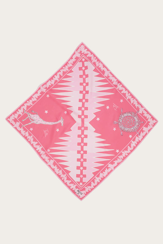 Valdimontone Print Silk Scarf