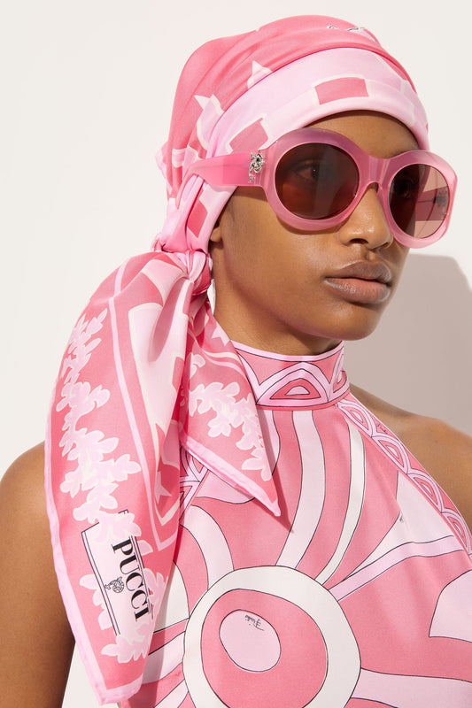 Valdimontone Print Silk Scarf