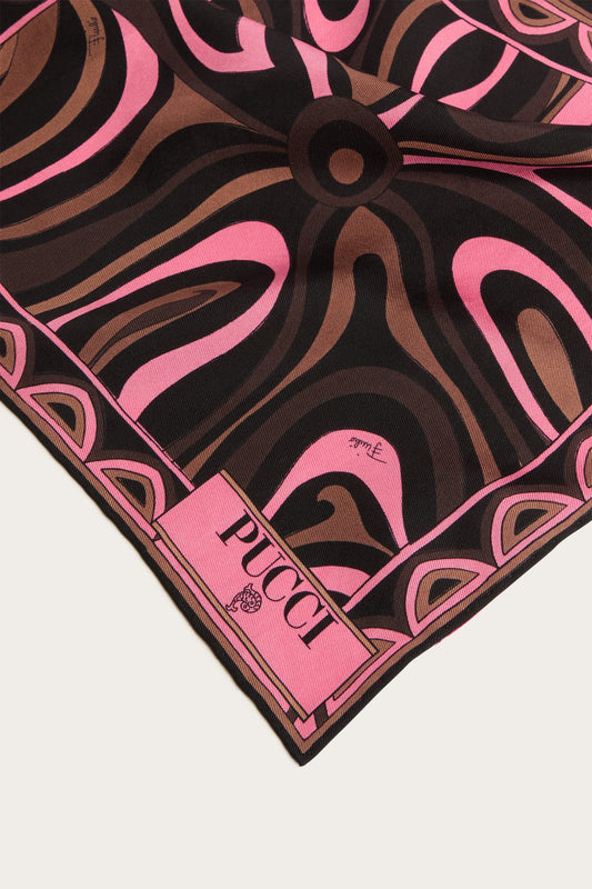 Mixed Print Silk Scarf
