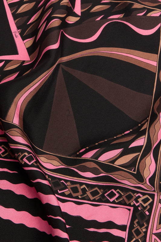 Mixed Print Silk Scarf