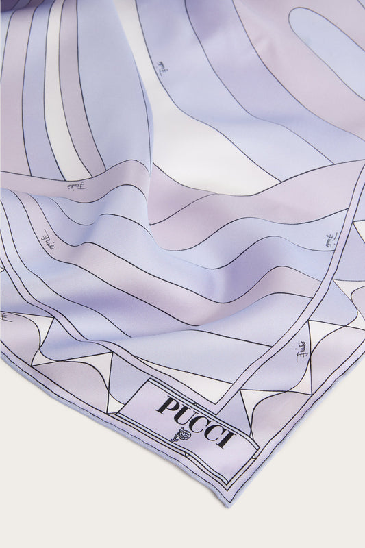 Iride Print Double-Faced Silk Scarf