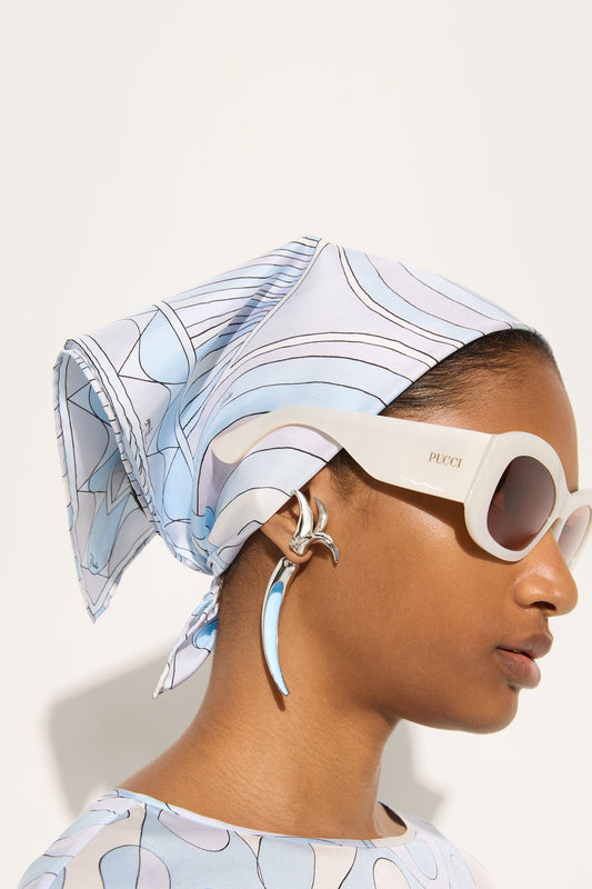 Iride Print Small Silk Scarf