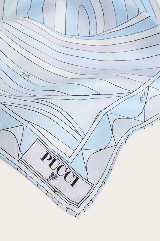 Iride Print Small Silk Scarf