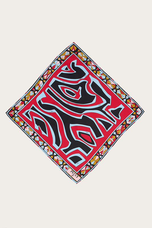 Labirinto Print Small Silk Scarf
