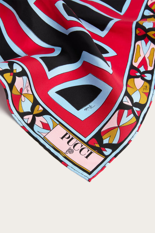Labirinto Print Small Silk Scarf