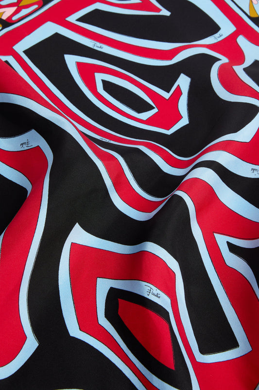 Labirinto Print Small Silk Scarf