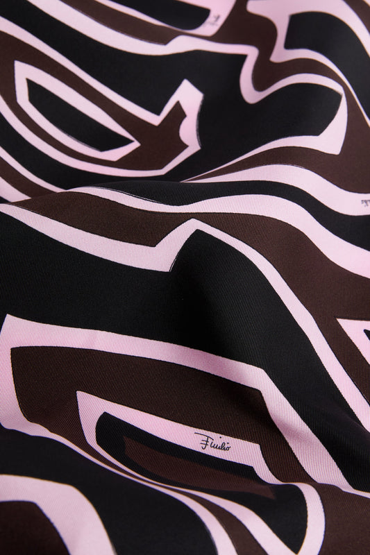 Labirinto Print Small Silk Scarf