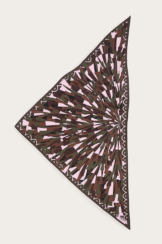 Baiadera Print Silk Triangle Scarf