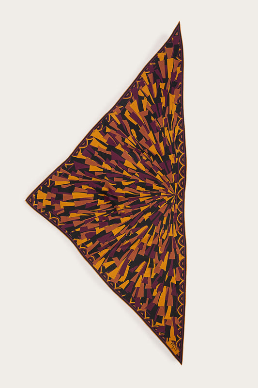 Baiadera Print Silk Triangle Scarf