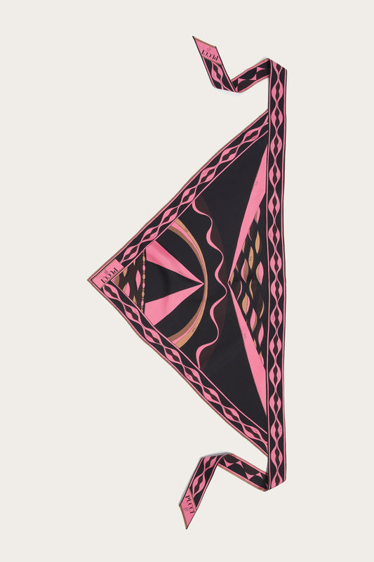 Dune Print Silk Bandeau Triangle