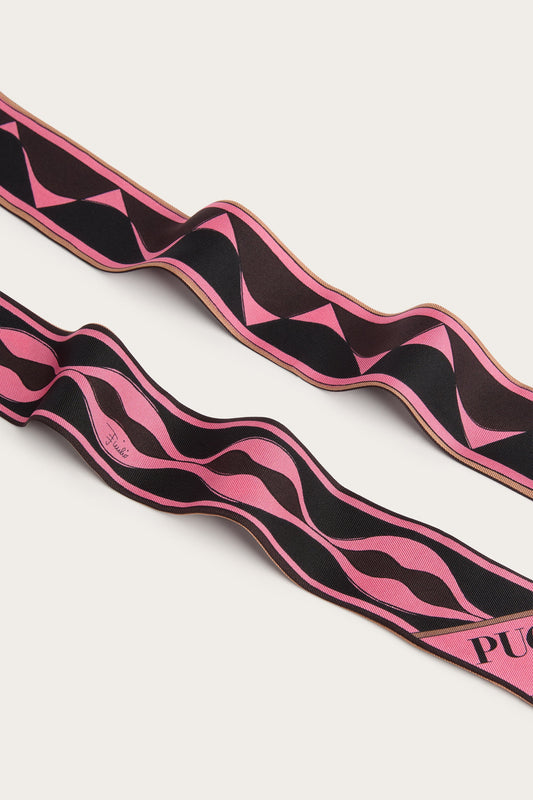 Triangolo Bandeau in Seta in Stampa Dune