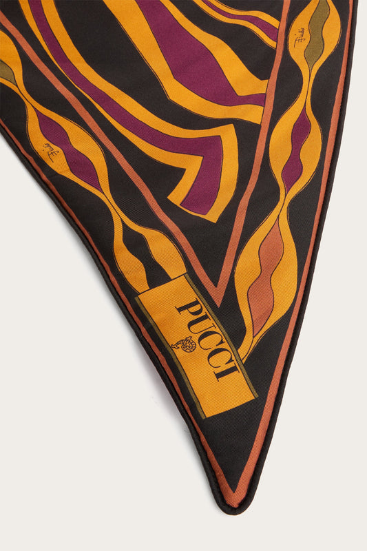 Mixed Print Padded Triangle Scarf
