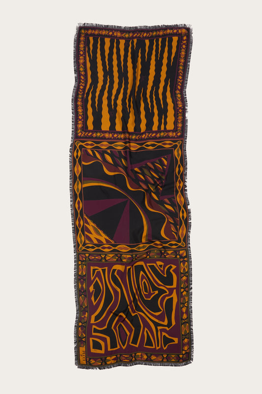 Mixed Print Silk Stole