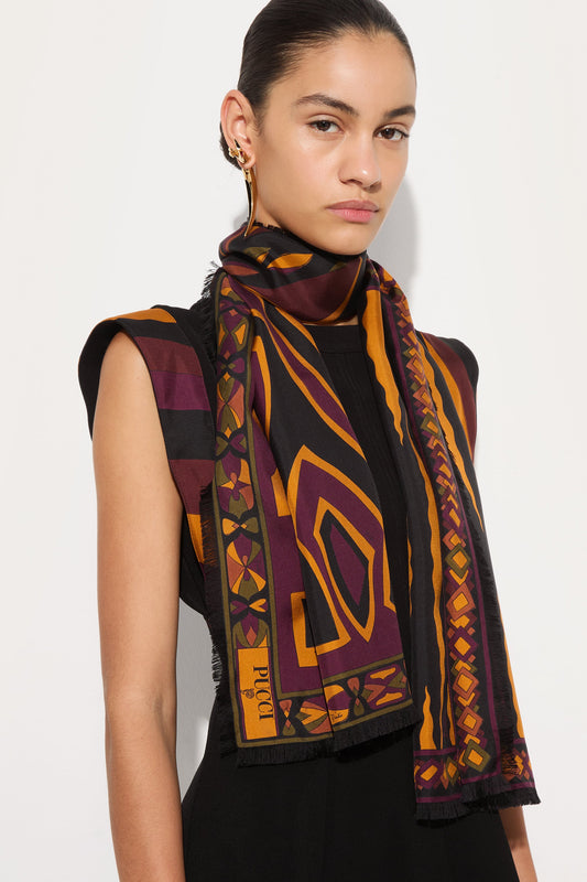 Mixed Print Silk Stole