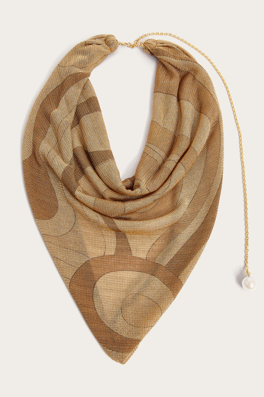 Marmo Print Lurex Scarf