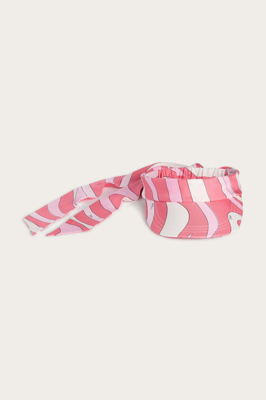 Marmo Print Silk Visor