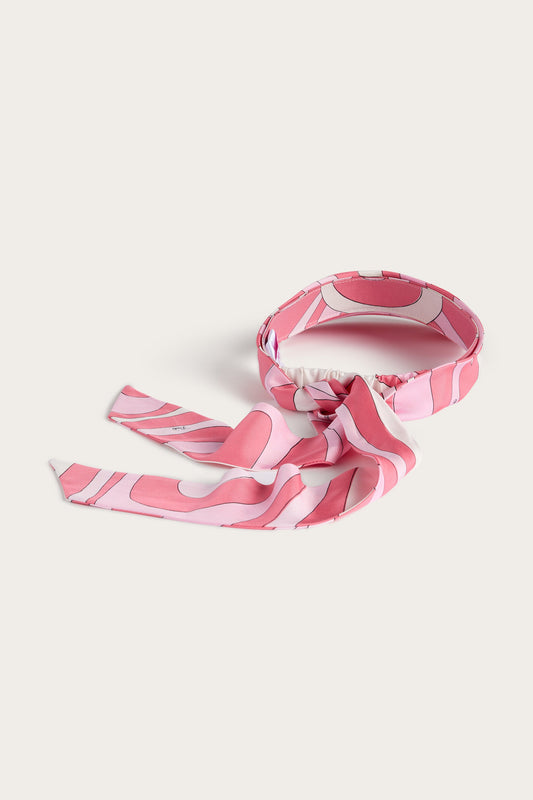 Marmo Print Silk Visor