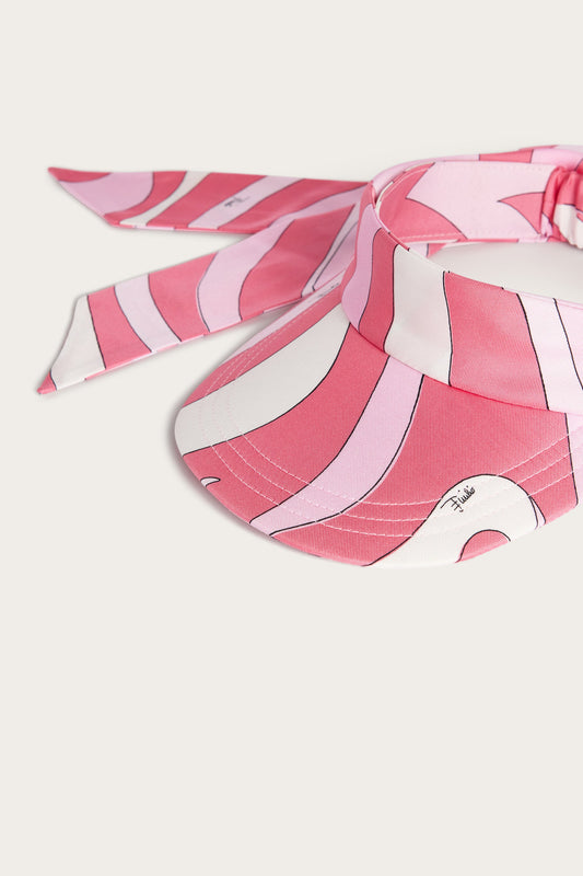 Marmo Print Silk Visor