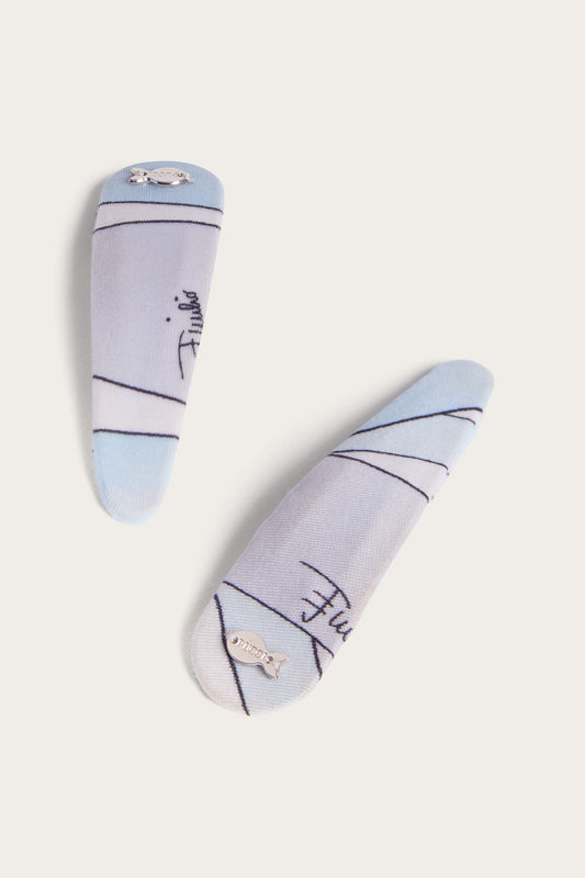 Marmo Print Hair Clip Set