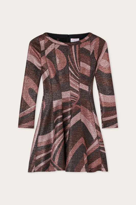 Iride Print Lurex Jersey Dress
