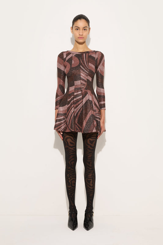 Iride Print Lurex Jersey Dress