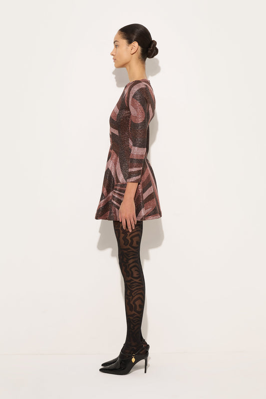 Iride Print Lurex Jersey Dress