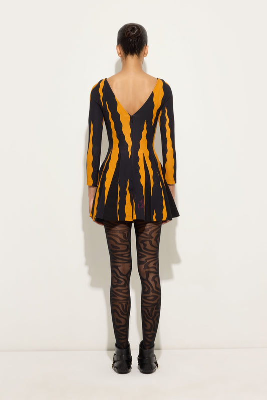 Fiamme Print Jersey Dress