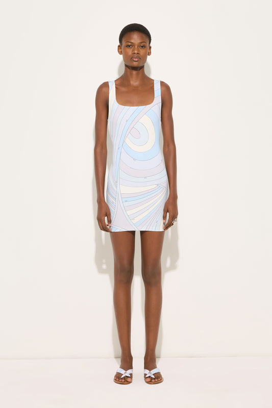 Iride Print Jersey Mini Dress