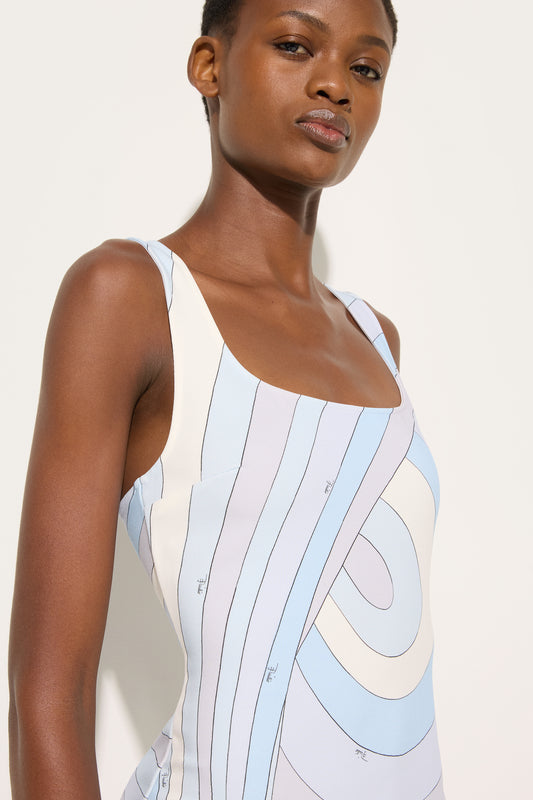 Iride Print Jersey Mini Dress