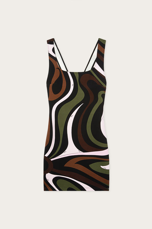 Marmo Print Jersey Mini Dress