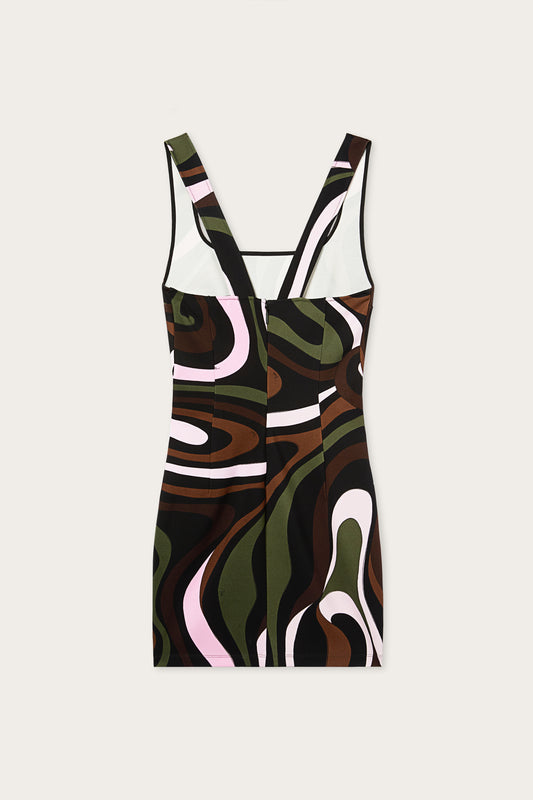 Marmo Print Jersey Mini Dress