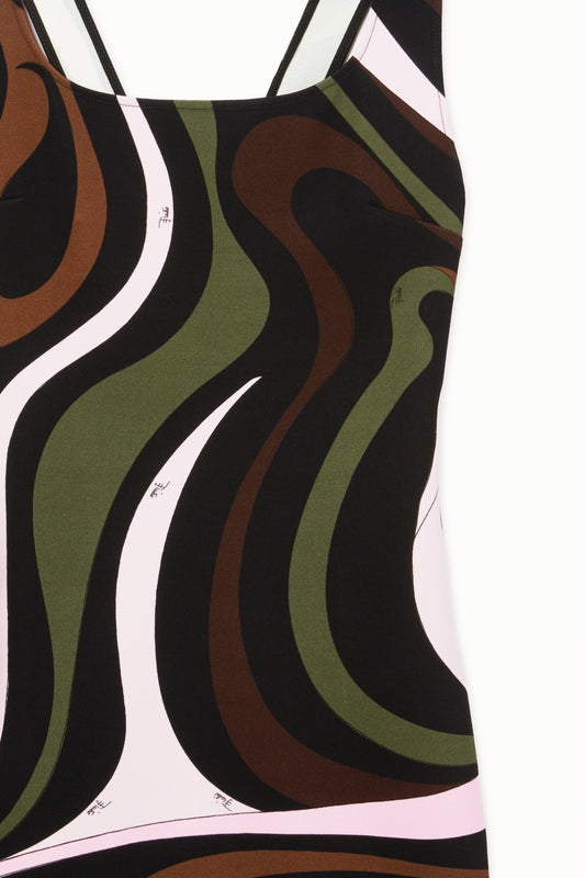 Marmo Print Jersey Mini Dress