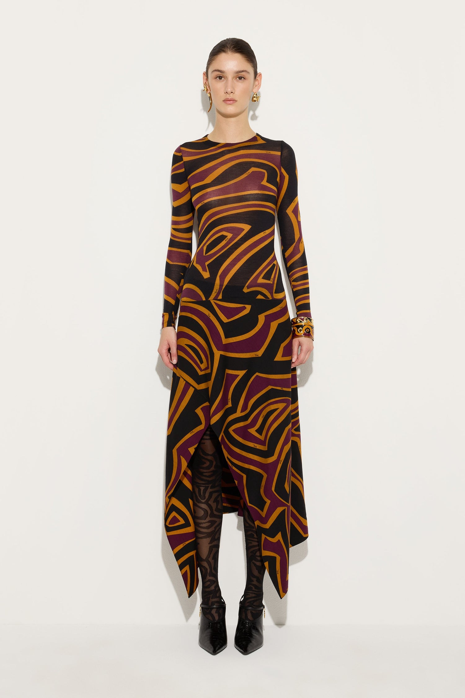 Labirinto Print  Jersey Dress