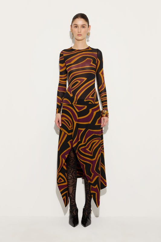 Labirinto Print  Jersey Dress