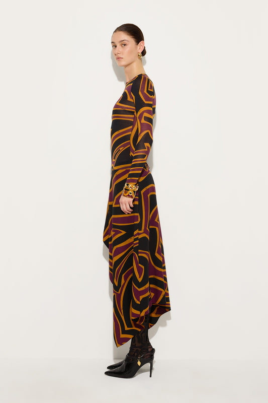 Labirinto Print  Jersey Dress