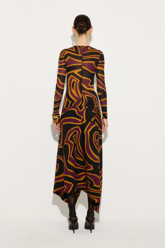 Labirinto Print  Jersey Dress