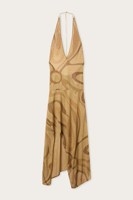 Marmo Print Lurex Dress