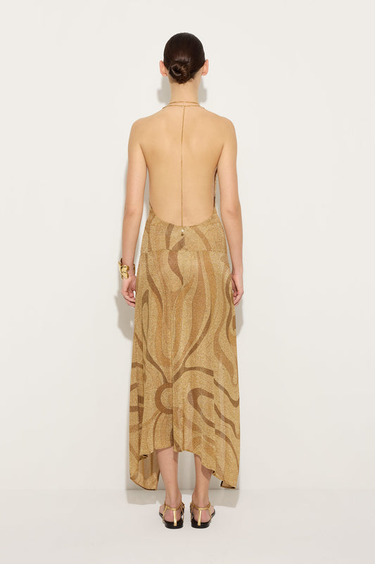 Marmo Print Lurex Dress