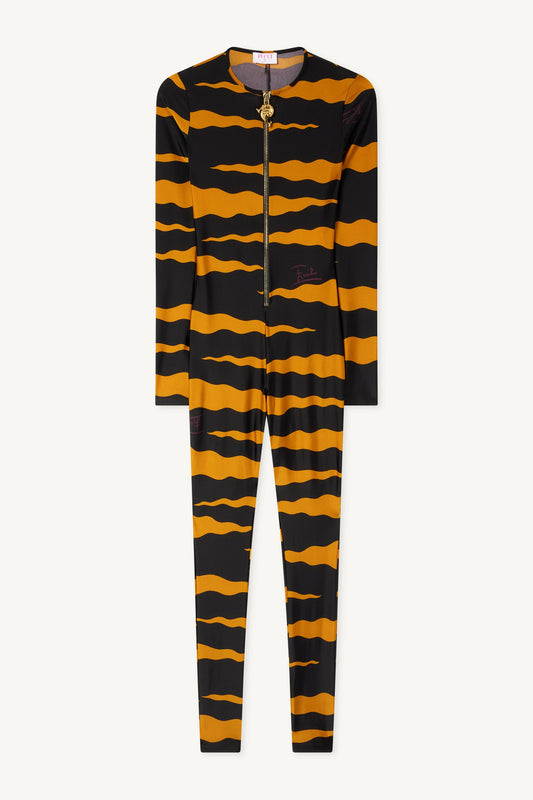 Fiamme Print Lycra Jumpsuit