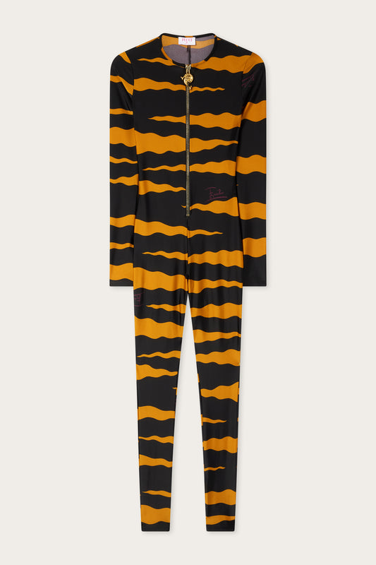 Fiamme Print Lycra Jumpsuit
